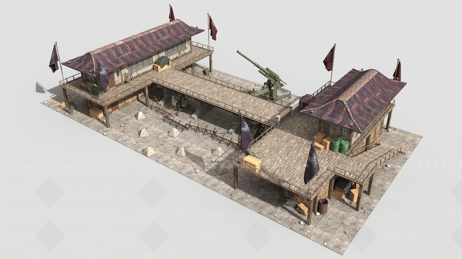 现代艺术风格建筑3D模型下载【ID:1187507685】