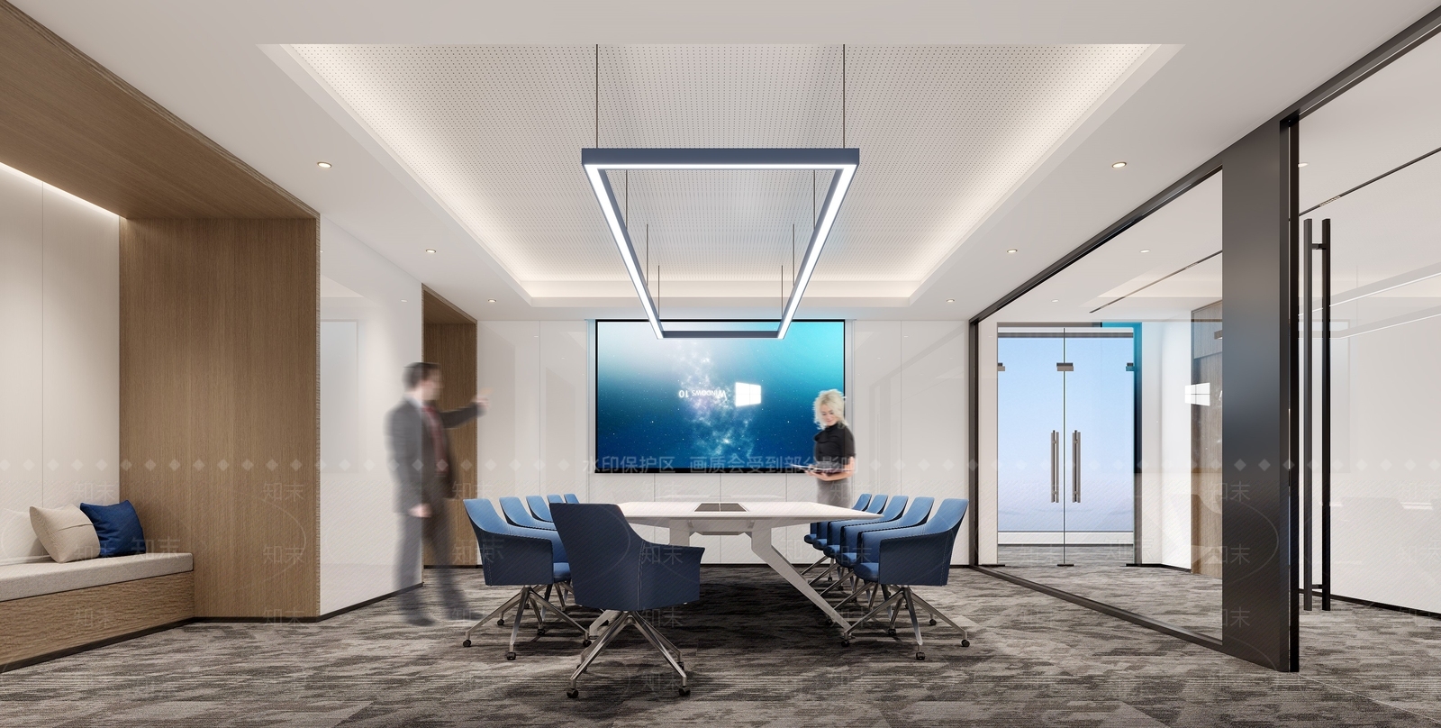 现代会议室3D模型下载【ID:1187511381】