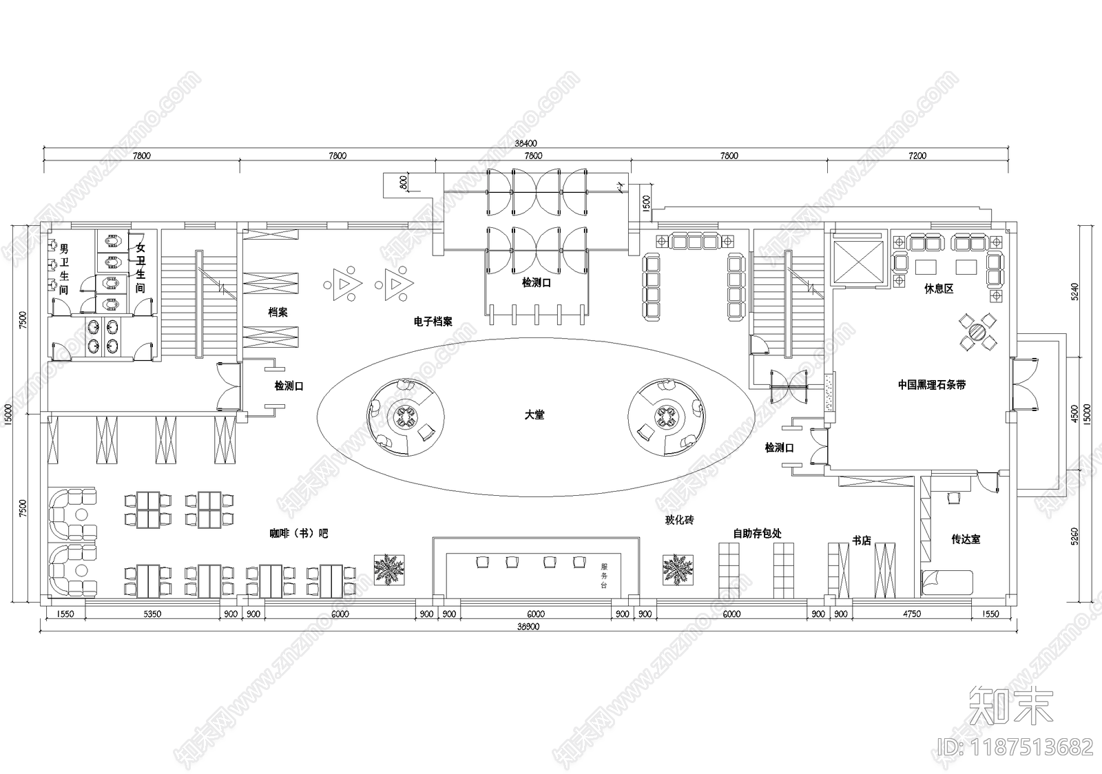图书馆施工图下载【ID:1187513682】