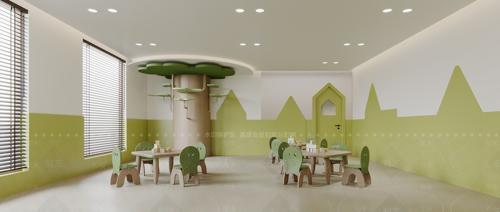 现代早教教室3D模型下载【ID:1187517689】