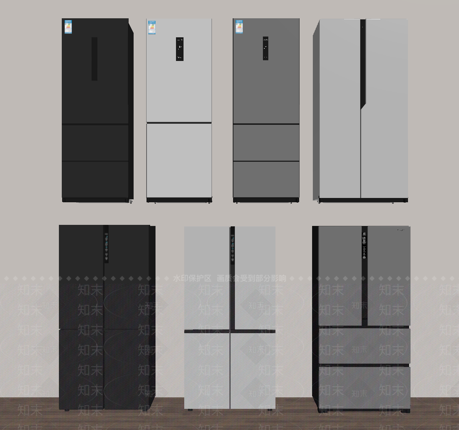 冰箱SU模型下载【ID:1187525441】