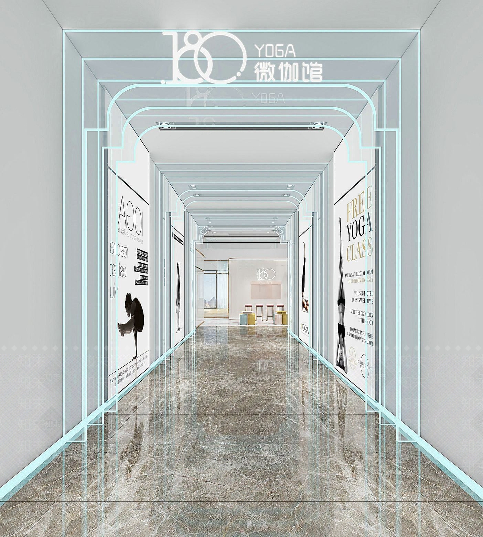 现代办公大厅3D模型下载【ID:1187526474】