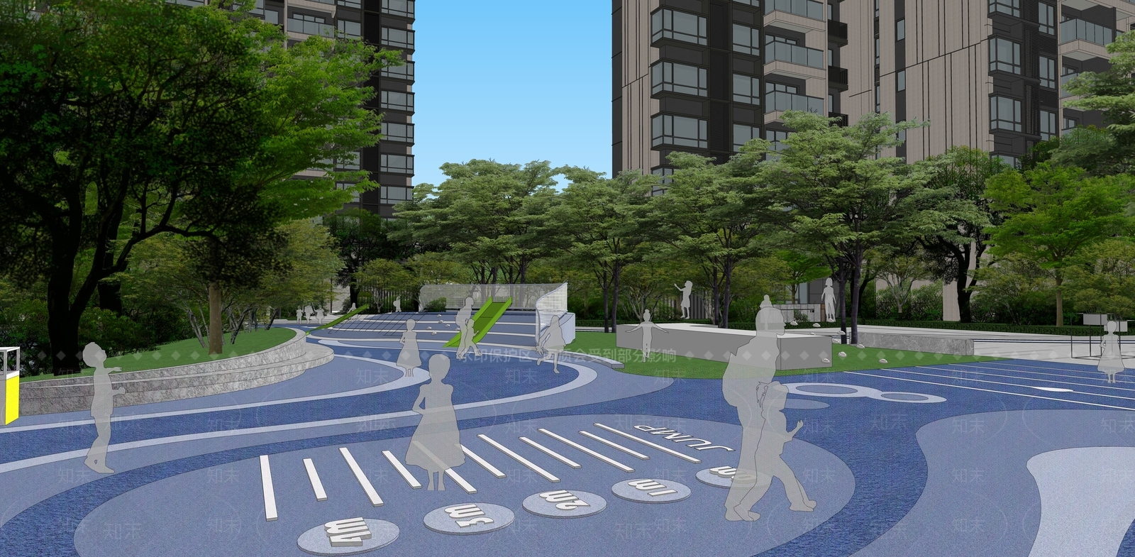 现代小区建筑SU模型下载【ID:1187528038】