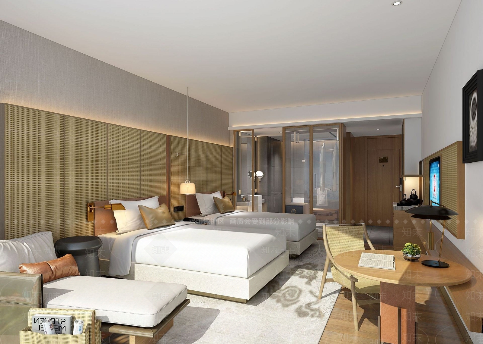 现代办公大厅3D模型下载【ID:1187528171】