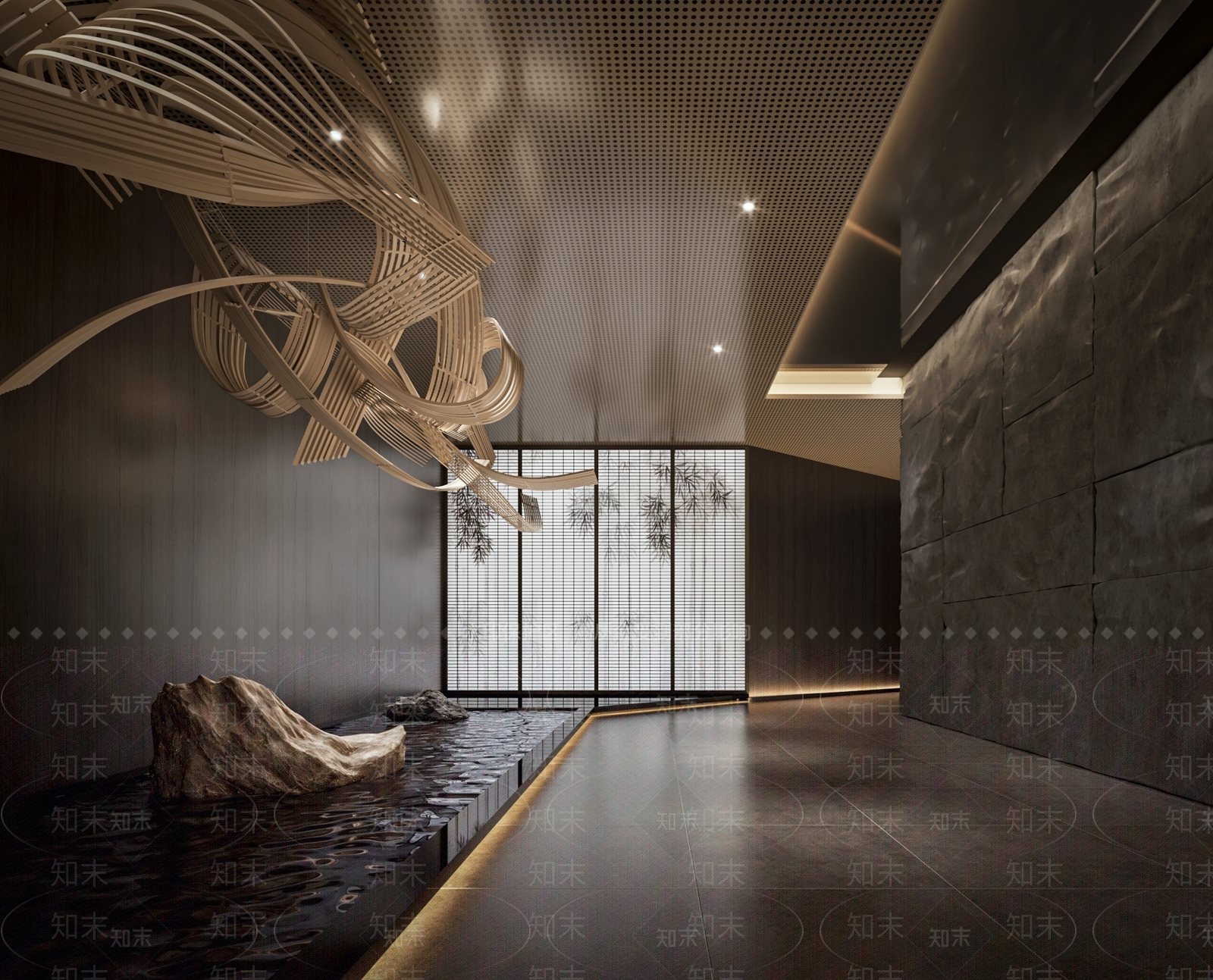 现代过道艺术装置3D模型下载【ID:1187533214】