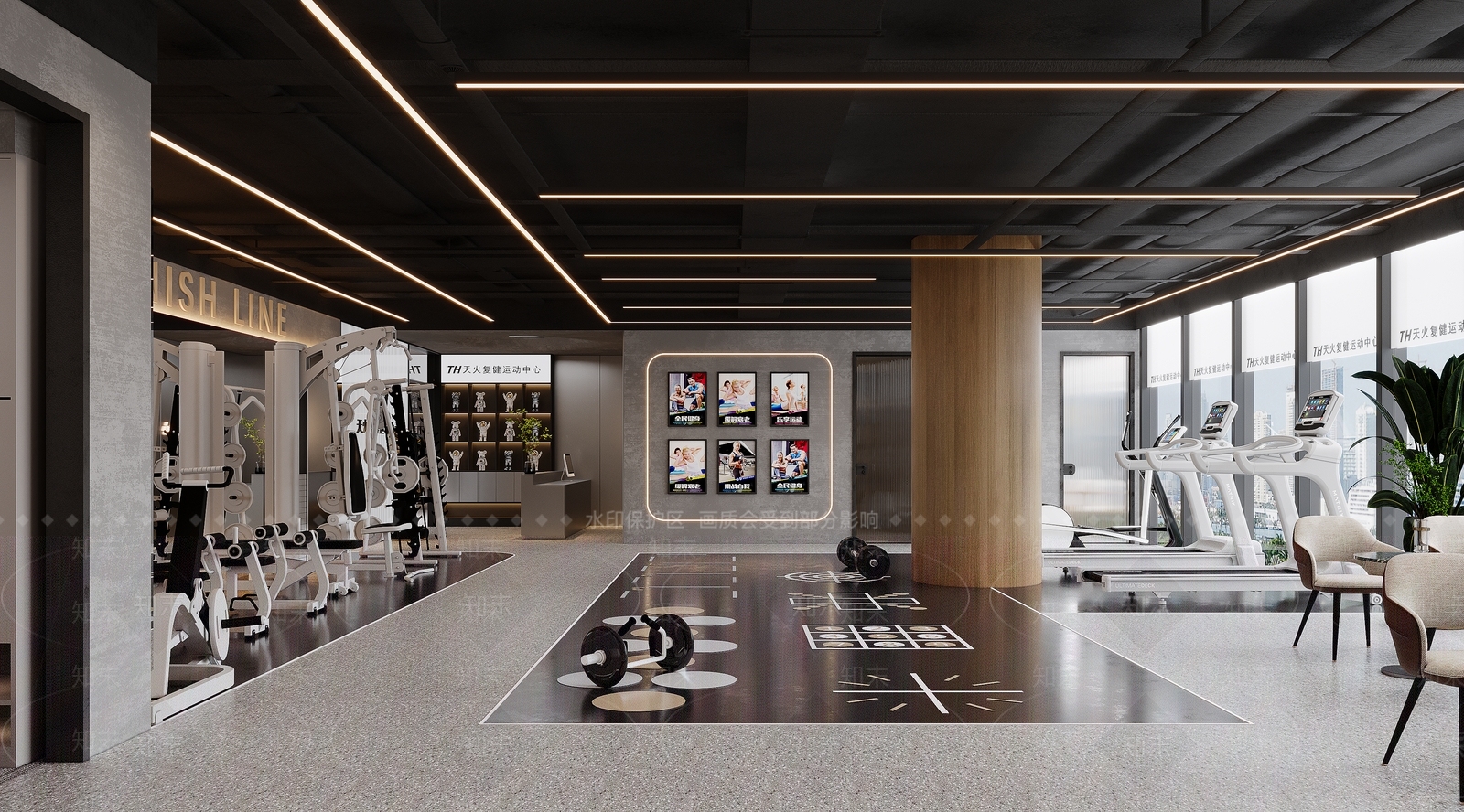 现代健身房3D模型下载【ID:1187535913】