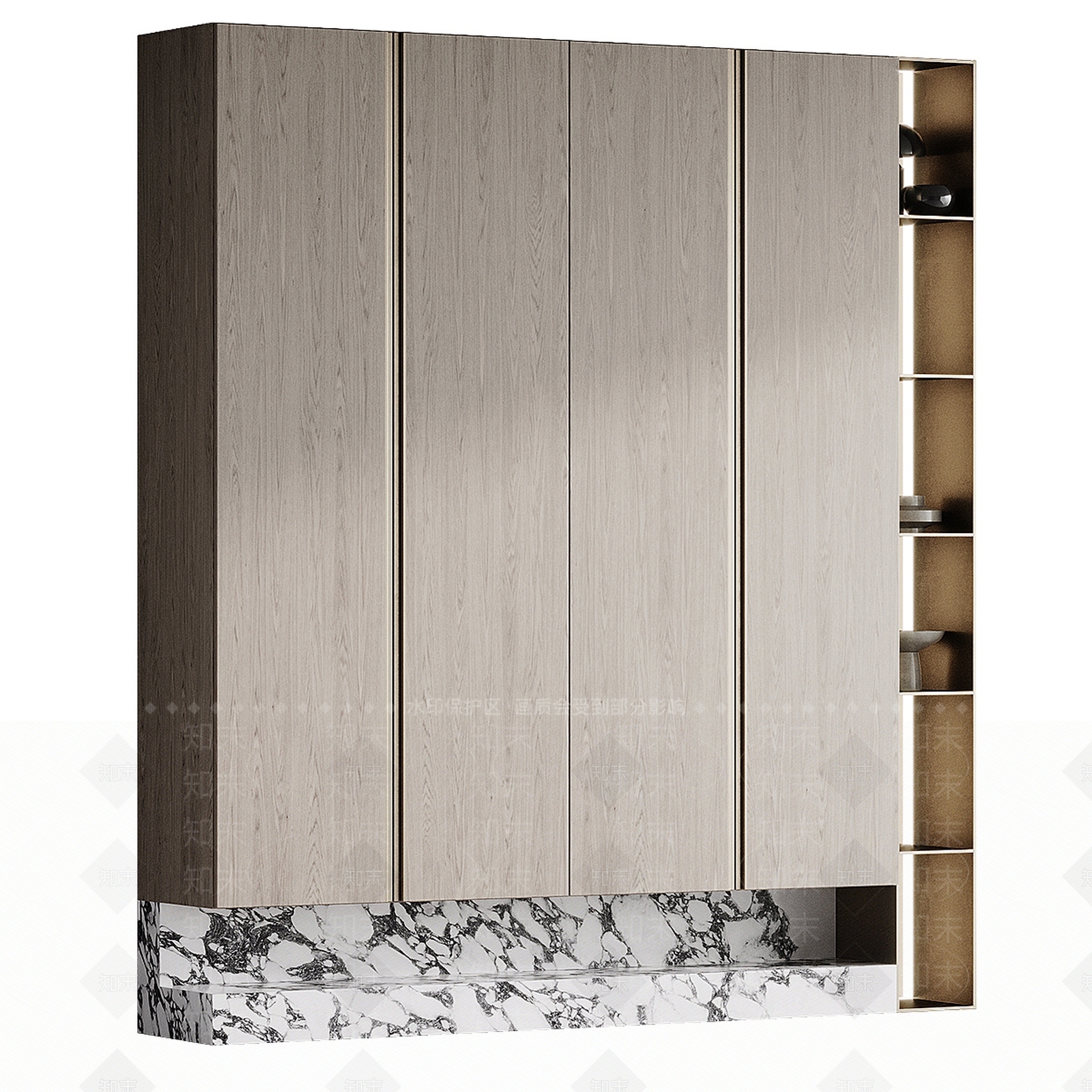 意式轻奢鞋柜3D模型下载【ID:1187535208】