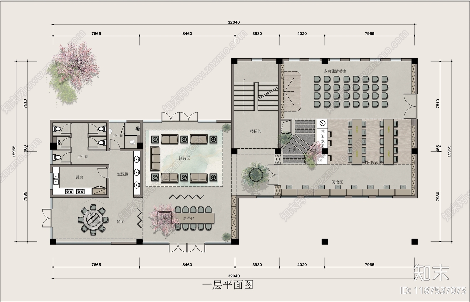现代会所cad施工图下载【ID:1187537075】