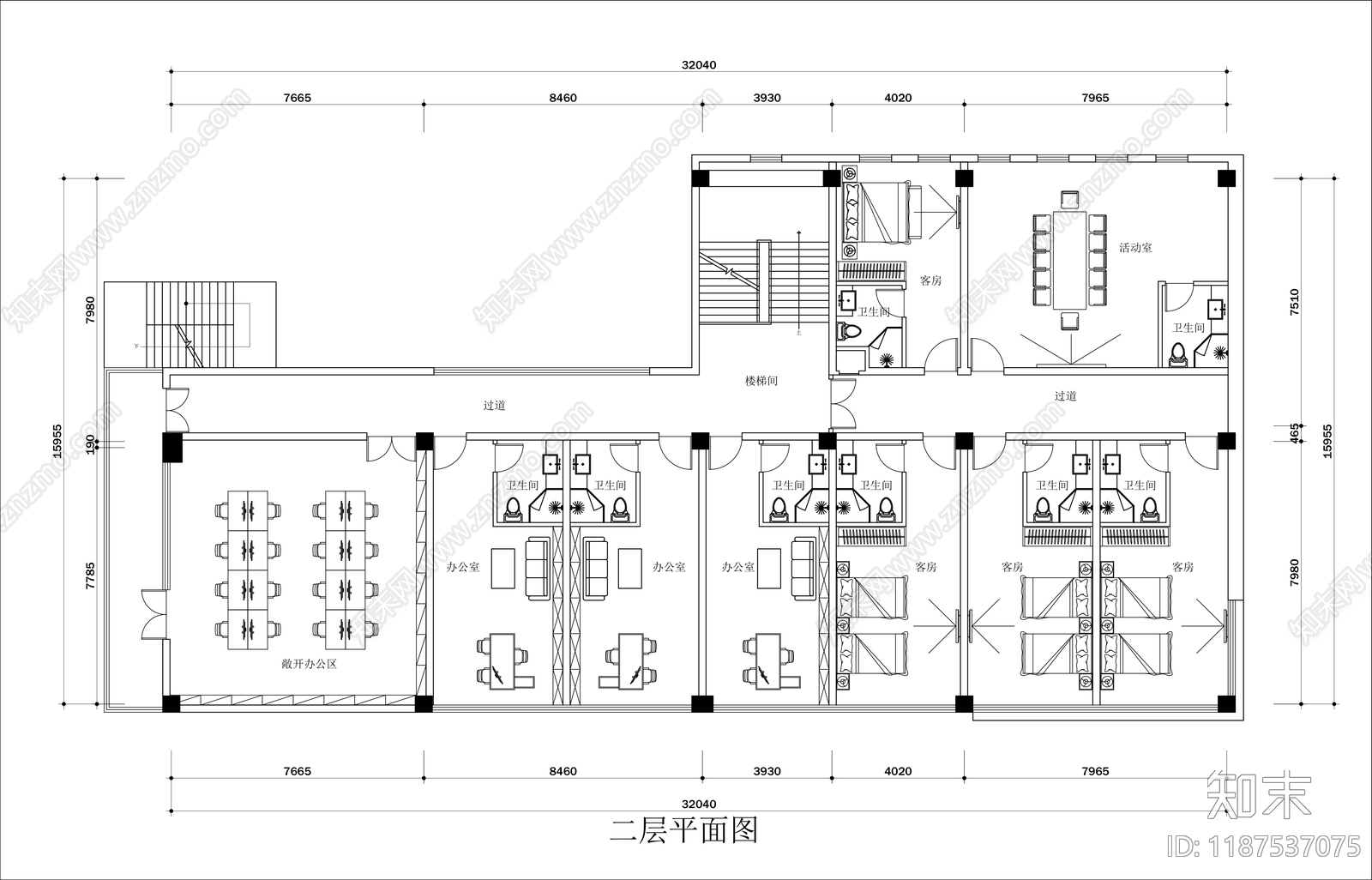 现代会所cad施工图下载【ID:1187537075】