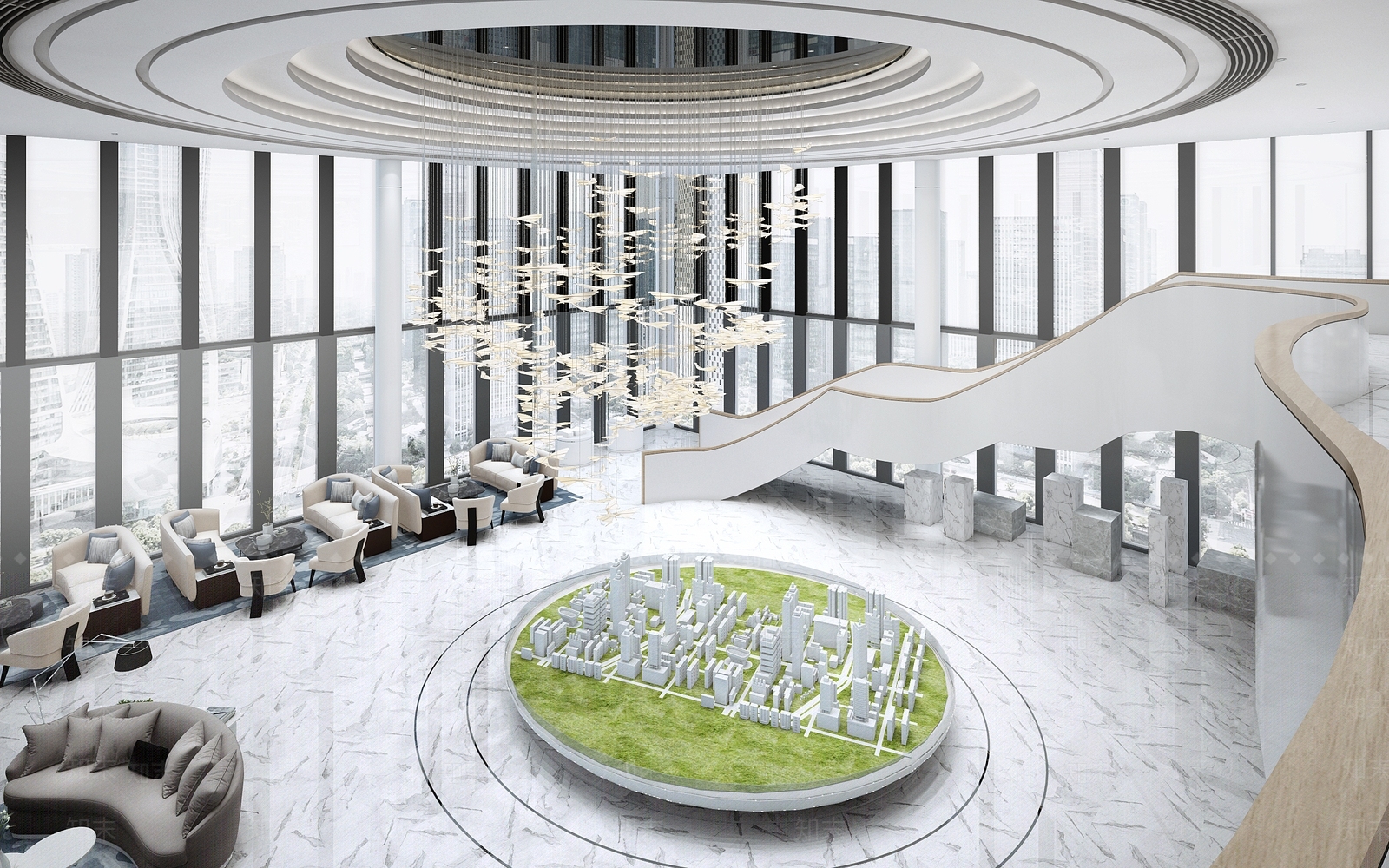 现代售楼处3D模型下载【ID:1187538469】