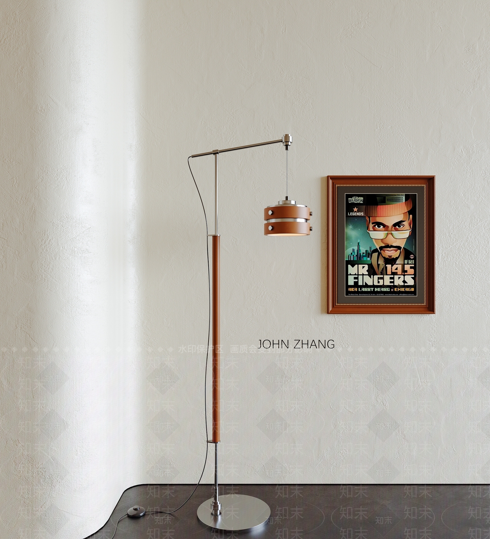 中古落地灯SU模型下载【ID:1187539729】