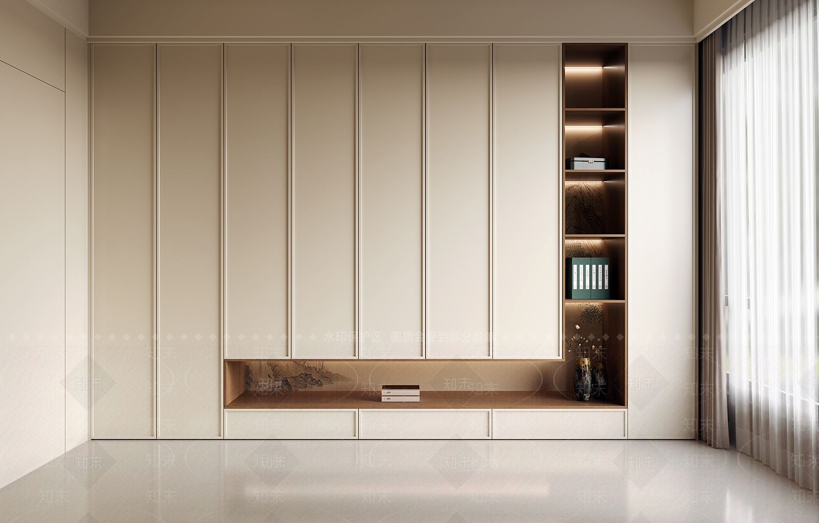 新中式禅意衣柜3D模型下载【ID:1187540685】