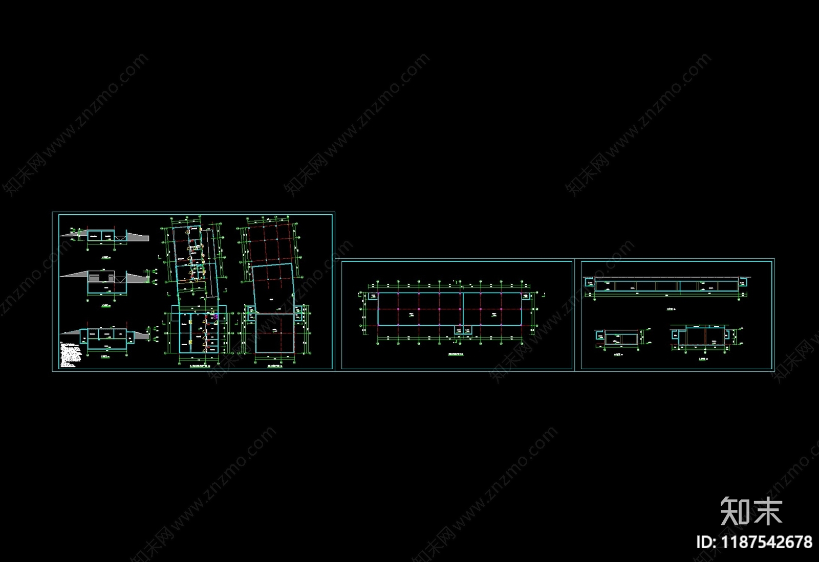 现代医院建筑cad施工图下载【ID:1187542678】