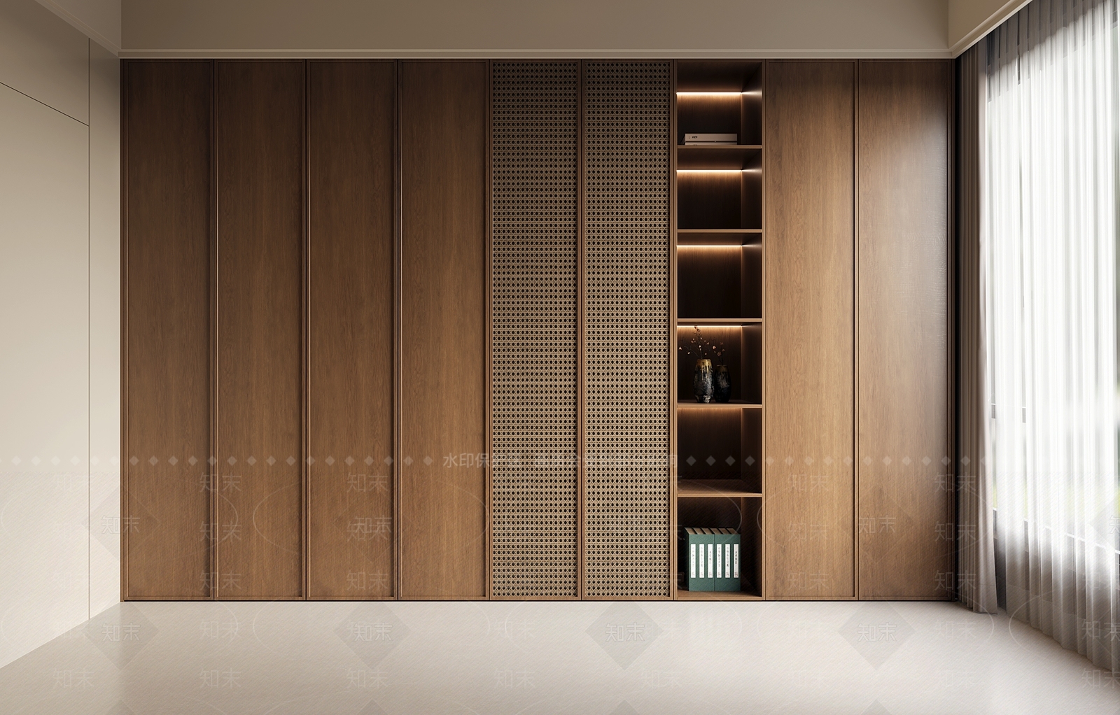 新中式禅意衣柜3D模型下载【ID:1187543058】