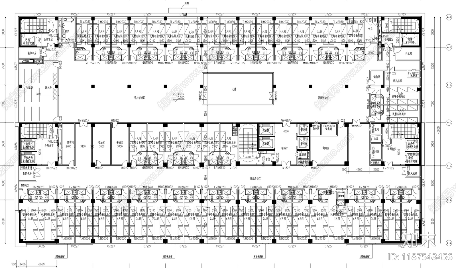 现代医院建筑cad施工图下载【ID:1187543456】