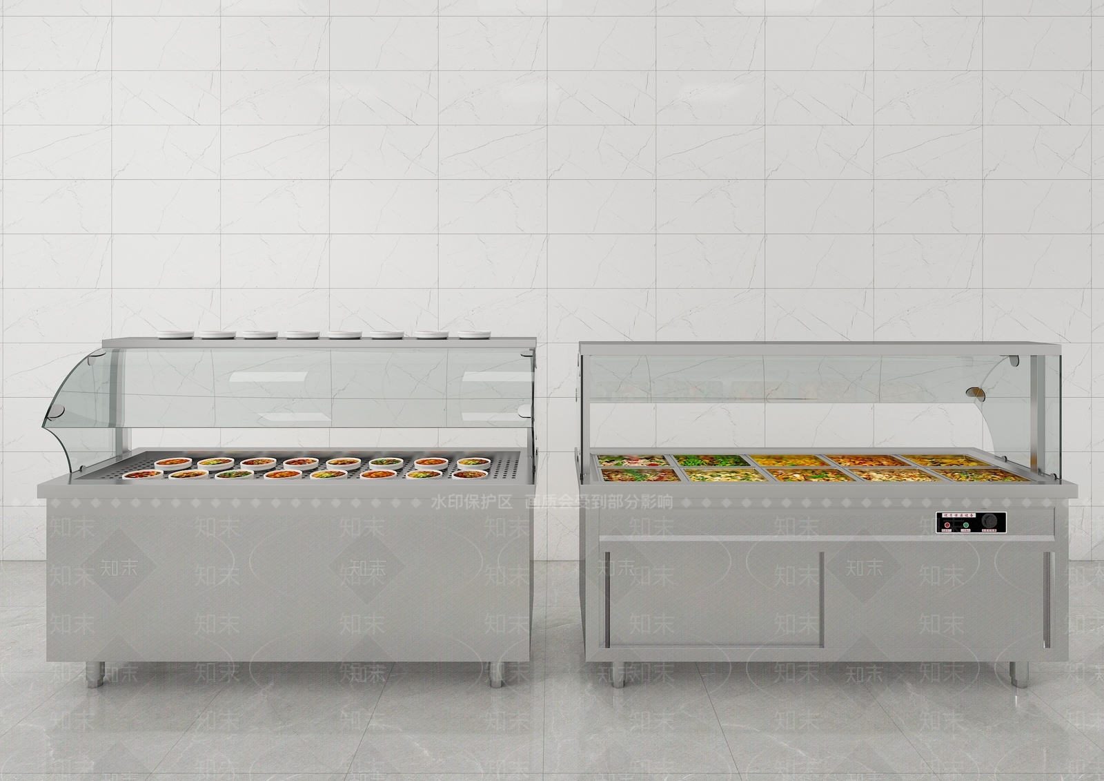 现代食堂3D模型下载【ID:1187543846】