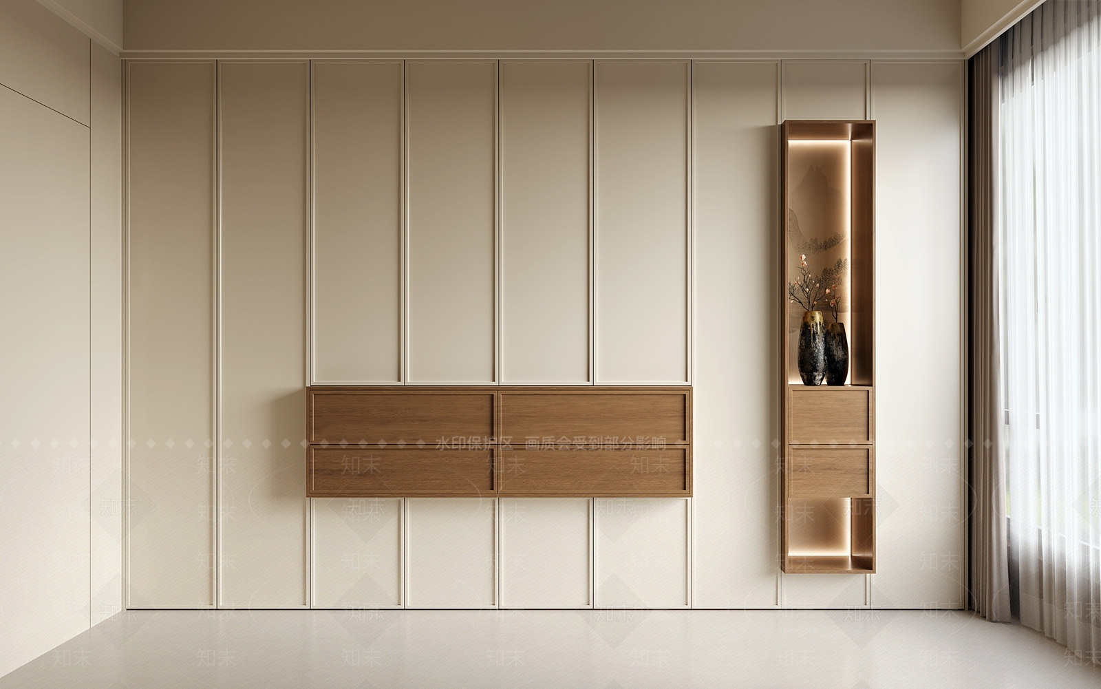 新中式禅意衣柜3D模型下载【ID:1187544297】