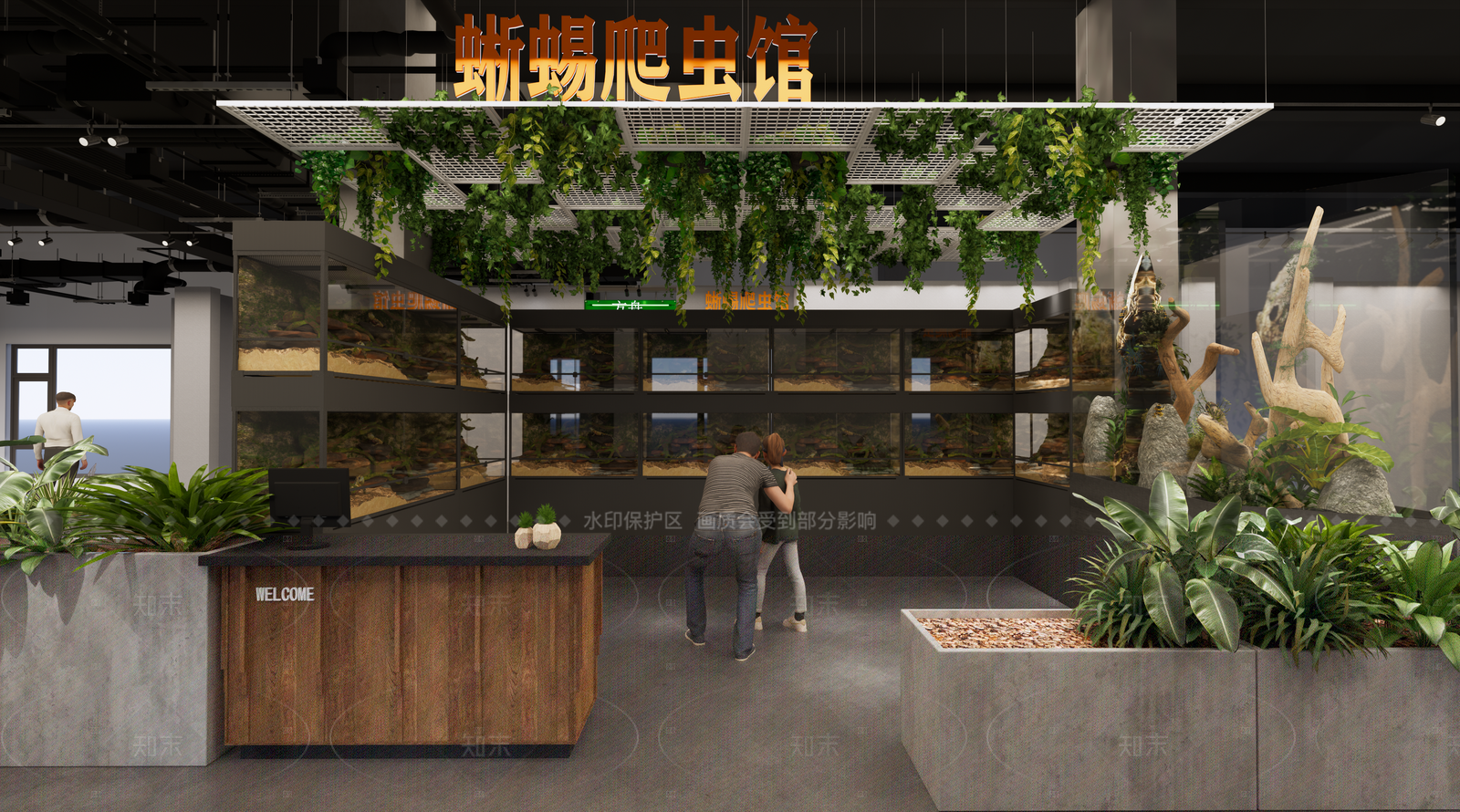 现代宠物店SU模型下载【ID:1216039570】