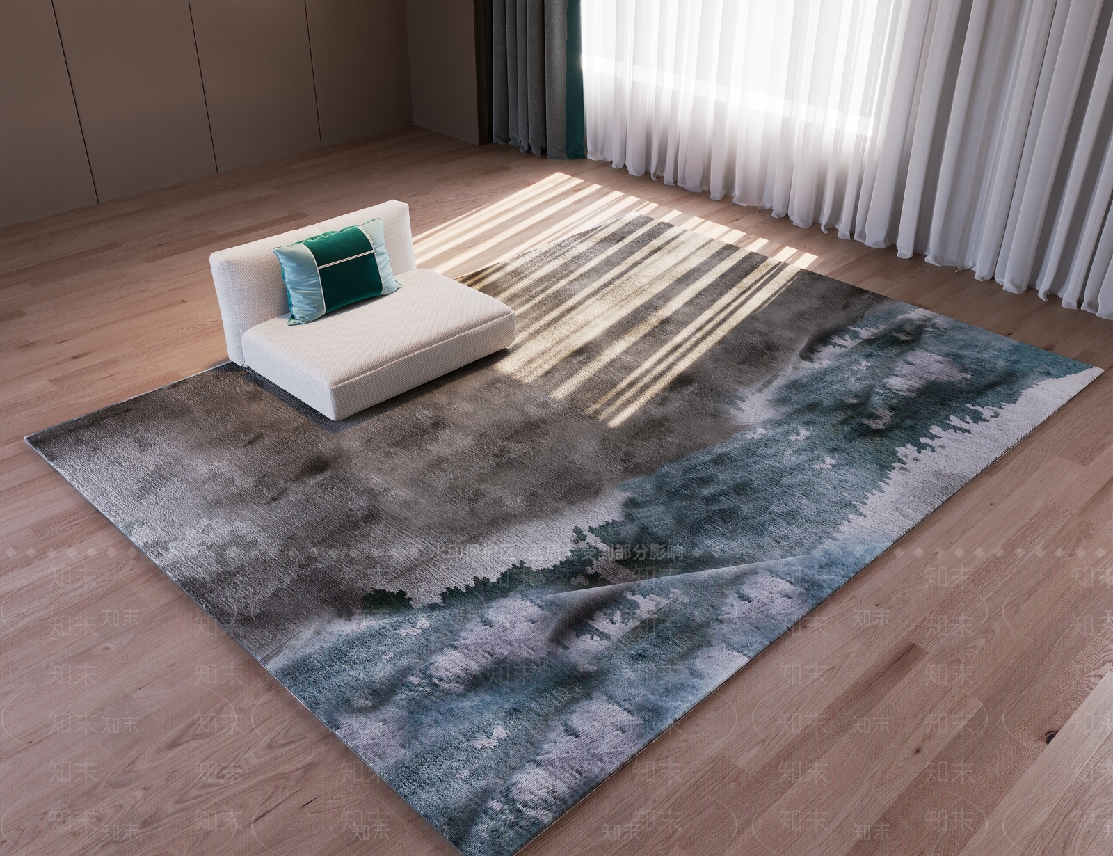 现代地毯3D模型下载【ID:1187548830】