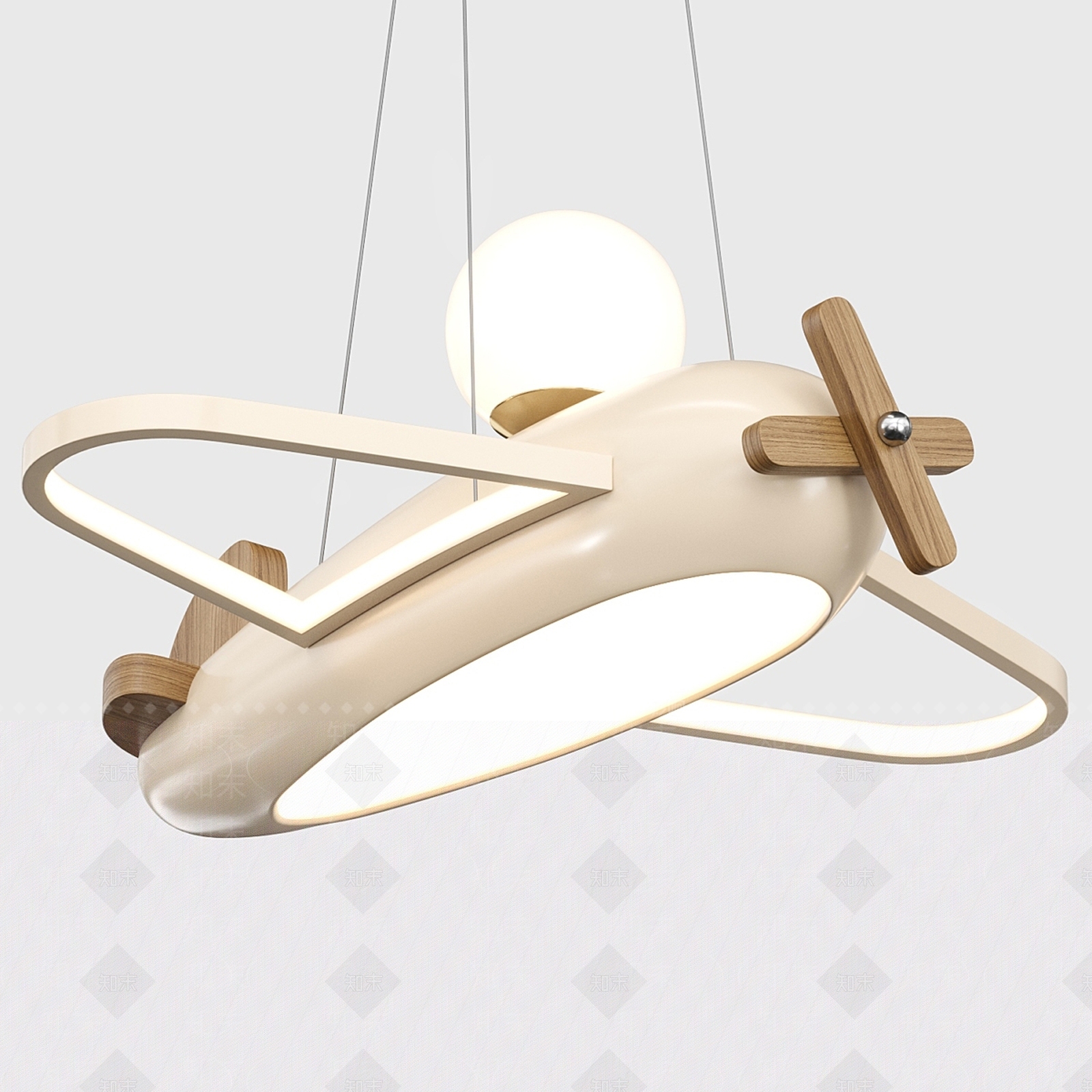 现代儿童房吊灯3D模型渲染效果图