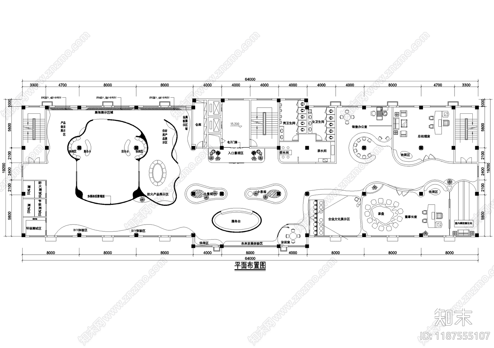 企业展厅施工图下载【ID:1187555107】