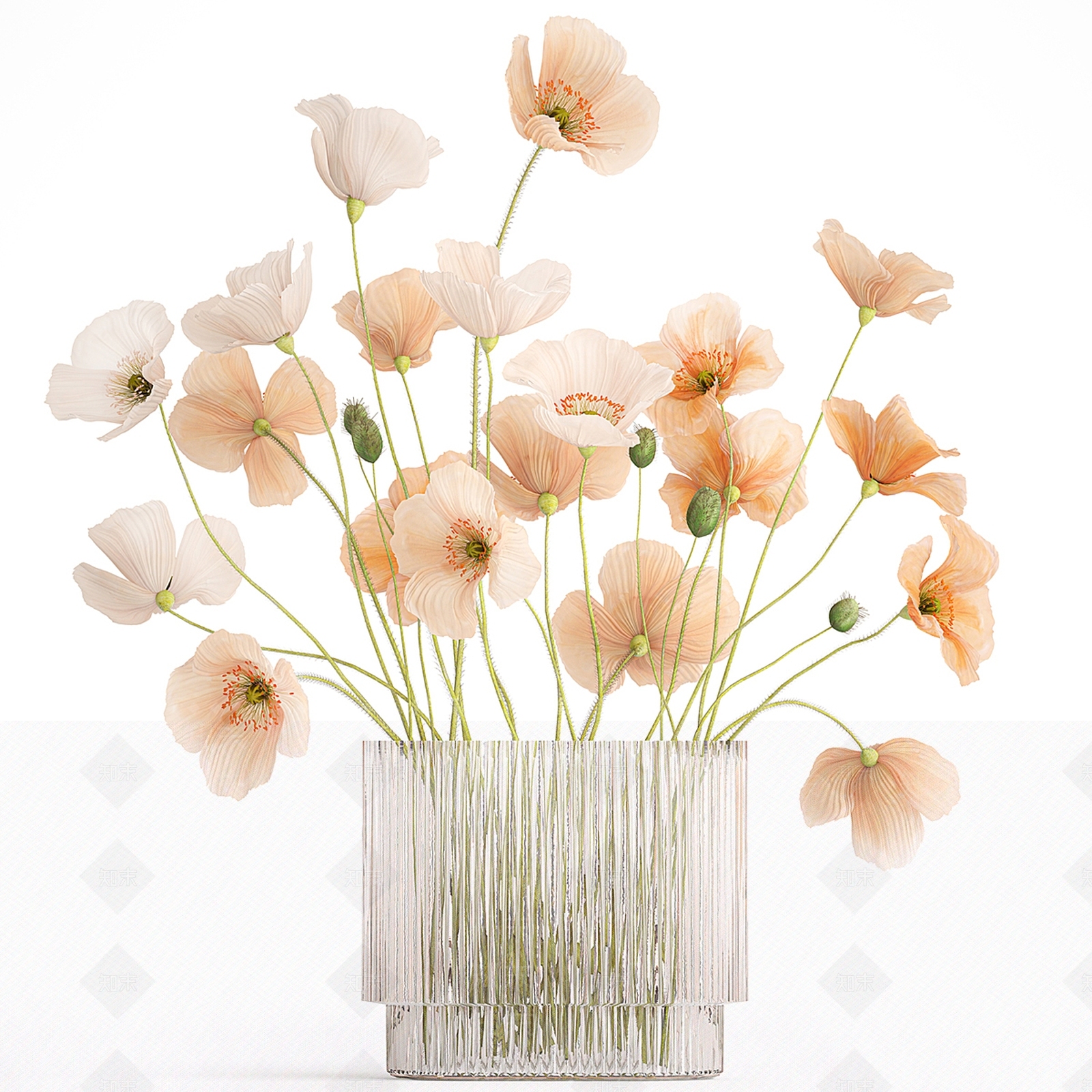现代欧式花钵3D模型下载【ID:1187618434】