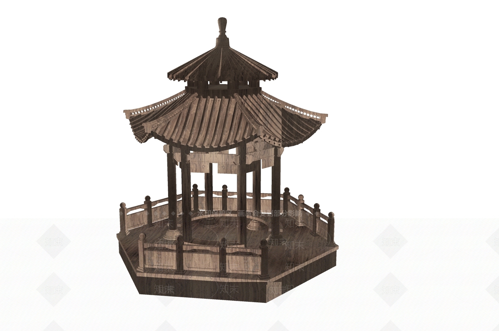 中式古建筑SU模型下载【ID:1187559039】
