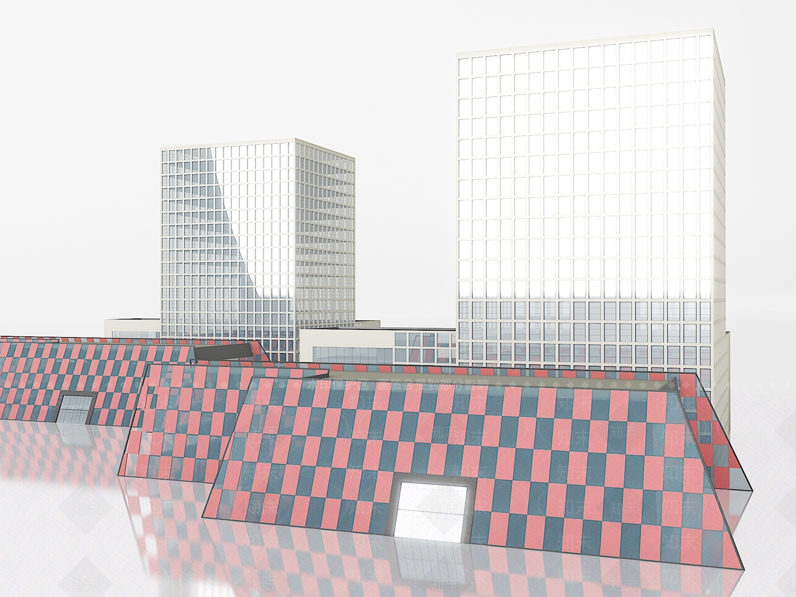 现代办公楼3D模型下载【ID:1187560712】