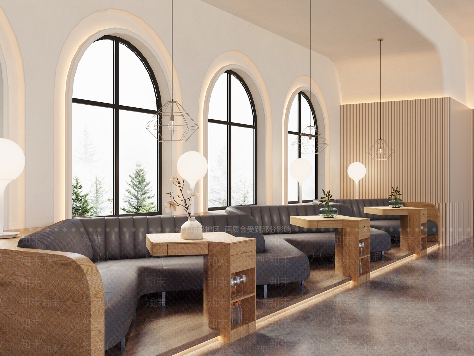 现代简约西餐厅3D模型下载【ID:1187563872】