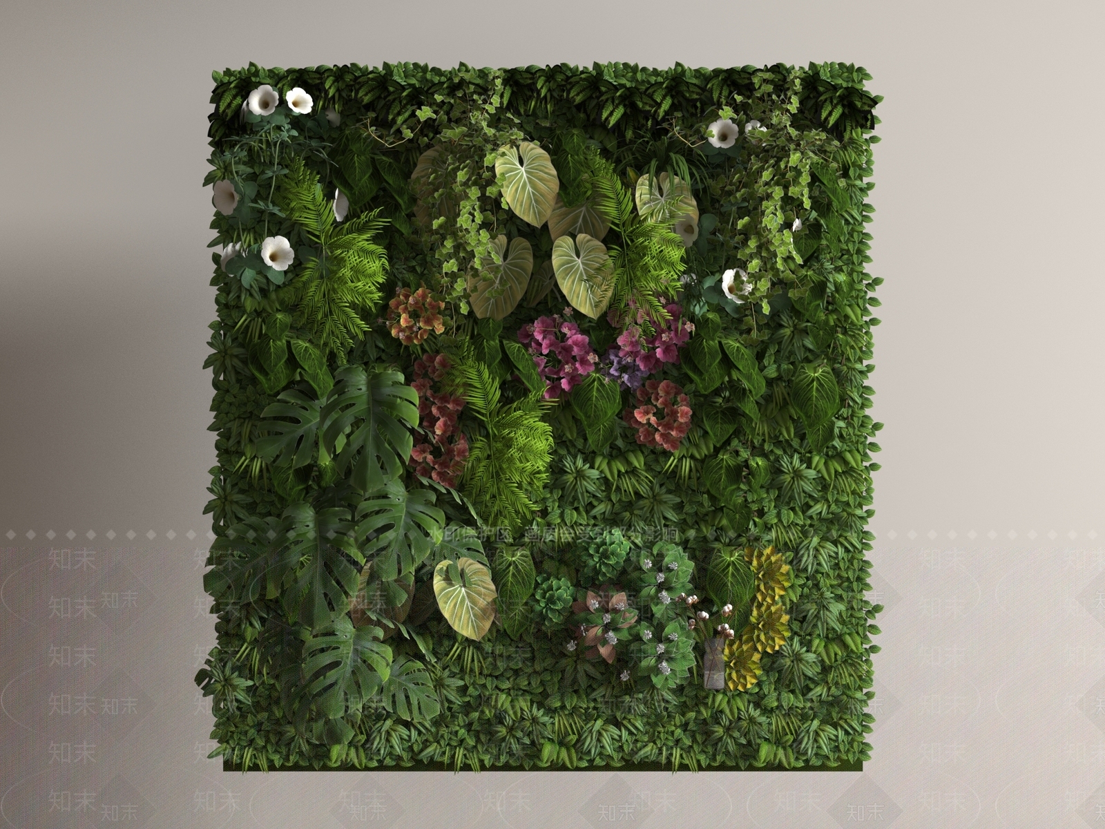 绿植墙SU模型下载【ID:1187564181】