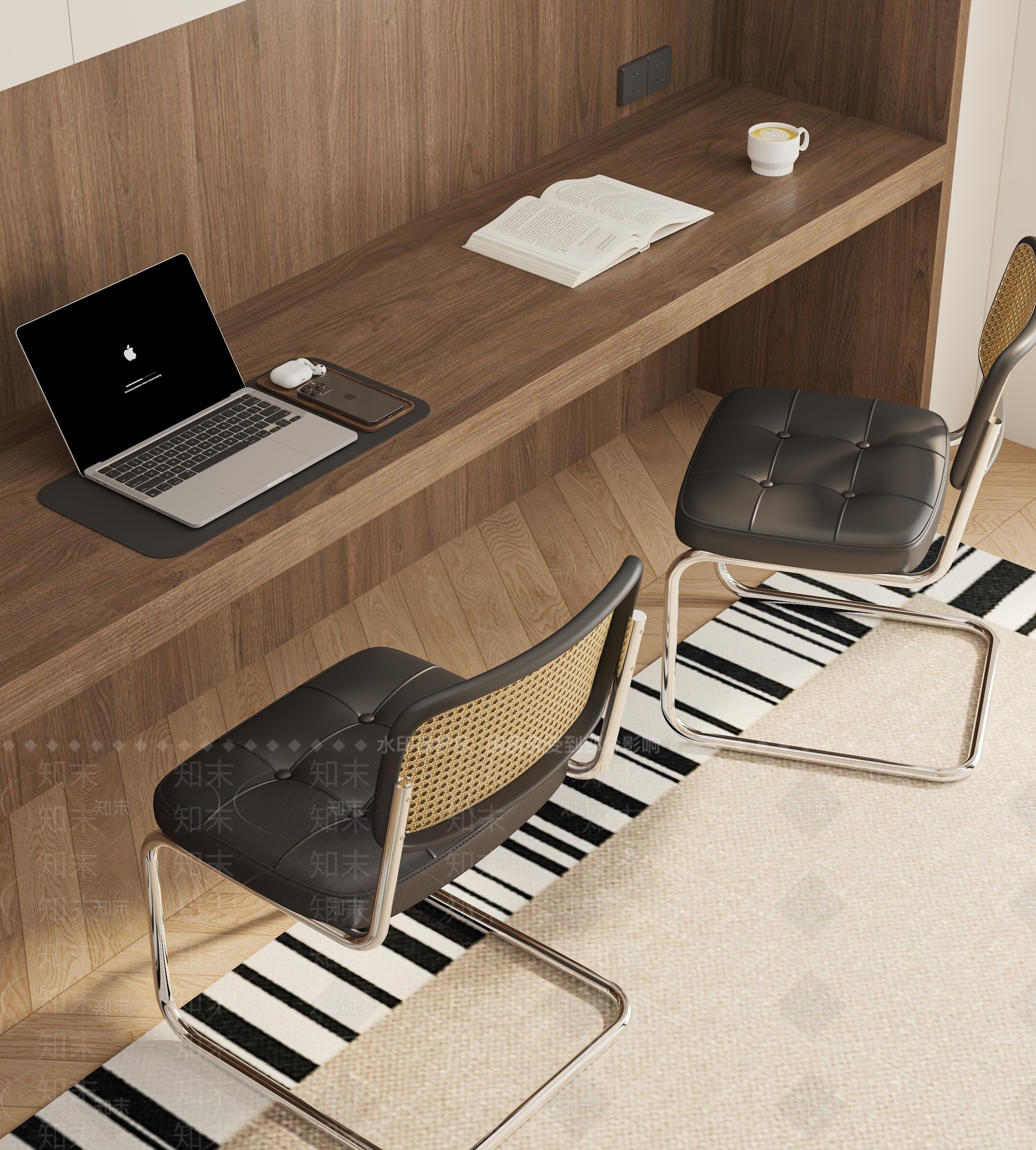 复古中古吧椅3D模型下载【ID:1187564298】