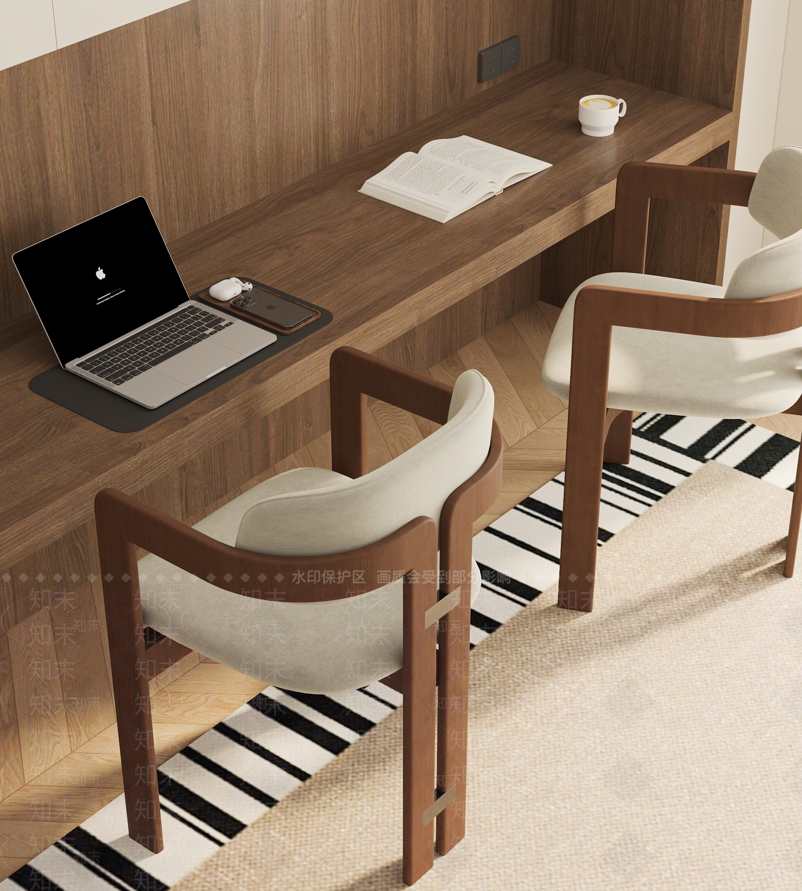 法式复古吧椅3D模型下载【ID:1187564307】