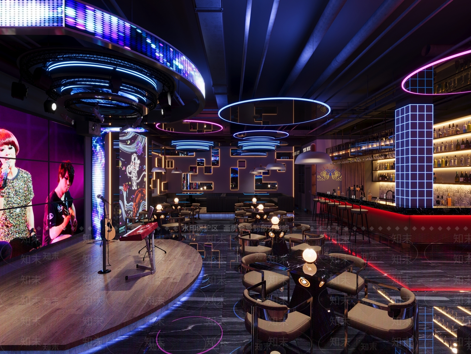 现代酒吧SU模型下载【ID:1187567199】
