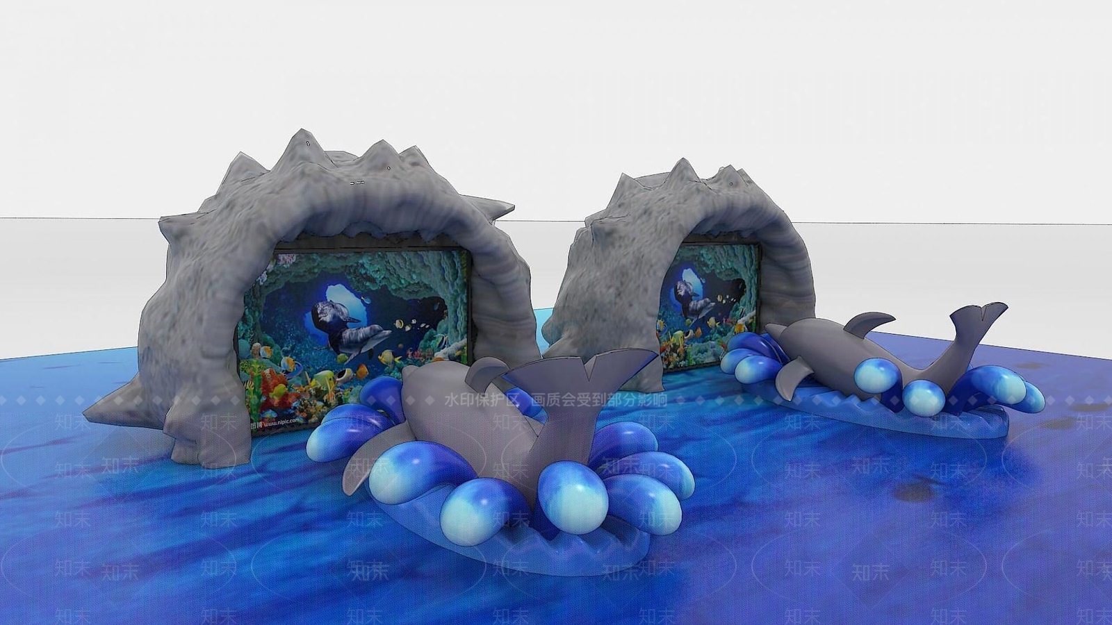 现代办公大厅3D模型下载【ID:1187567551】