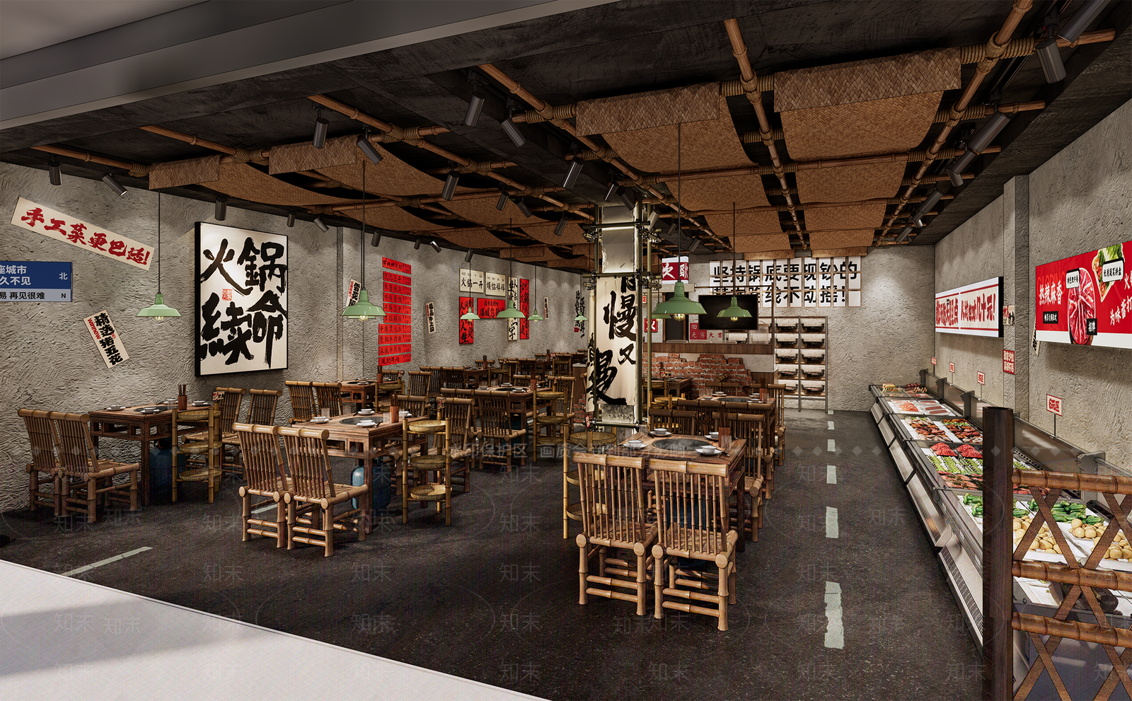 工业火锅店SU模型下载【ID:1187598727】