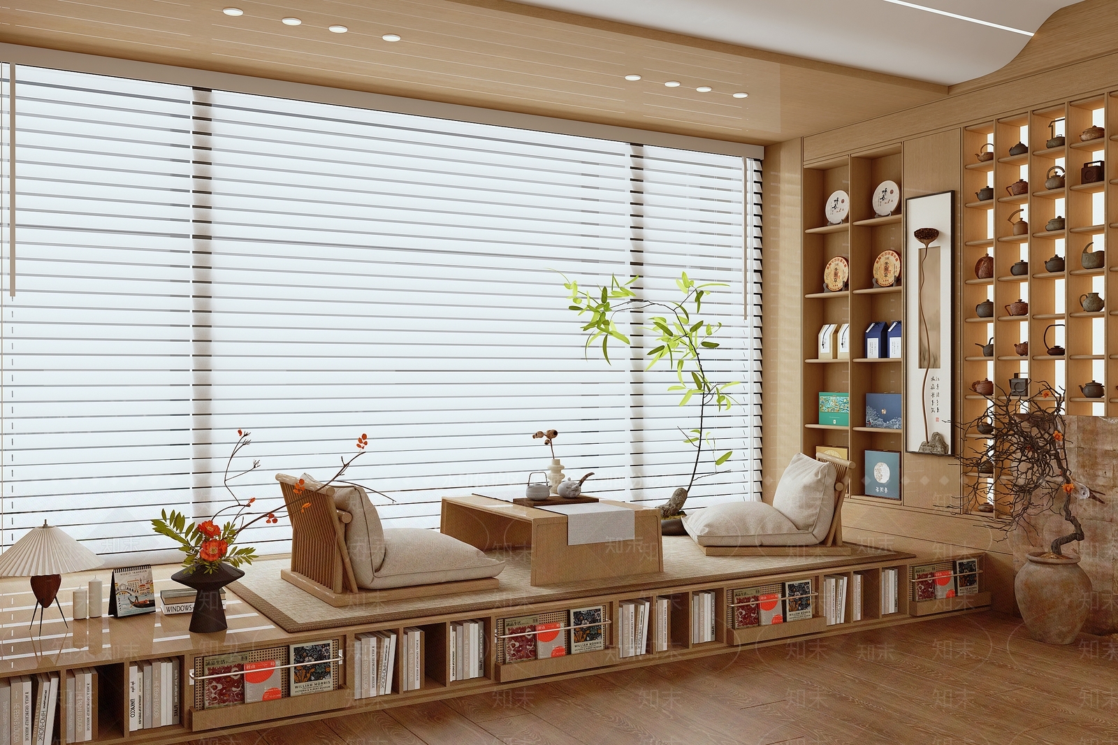新中式茶室SU模型下载【ID:1187573195】