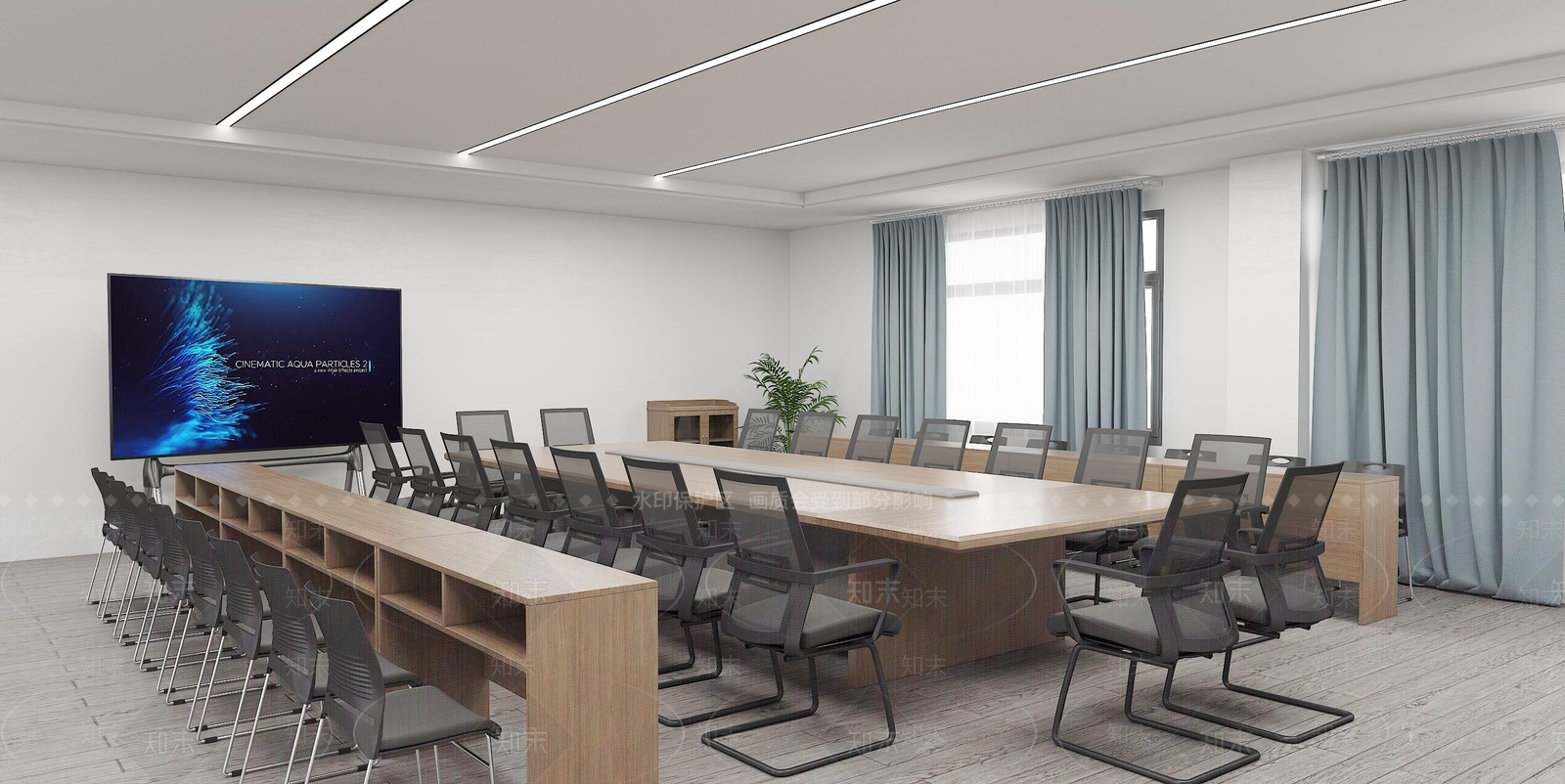 现代会议室3D模型下载【ID:1187575616】