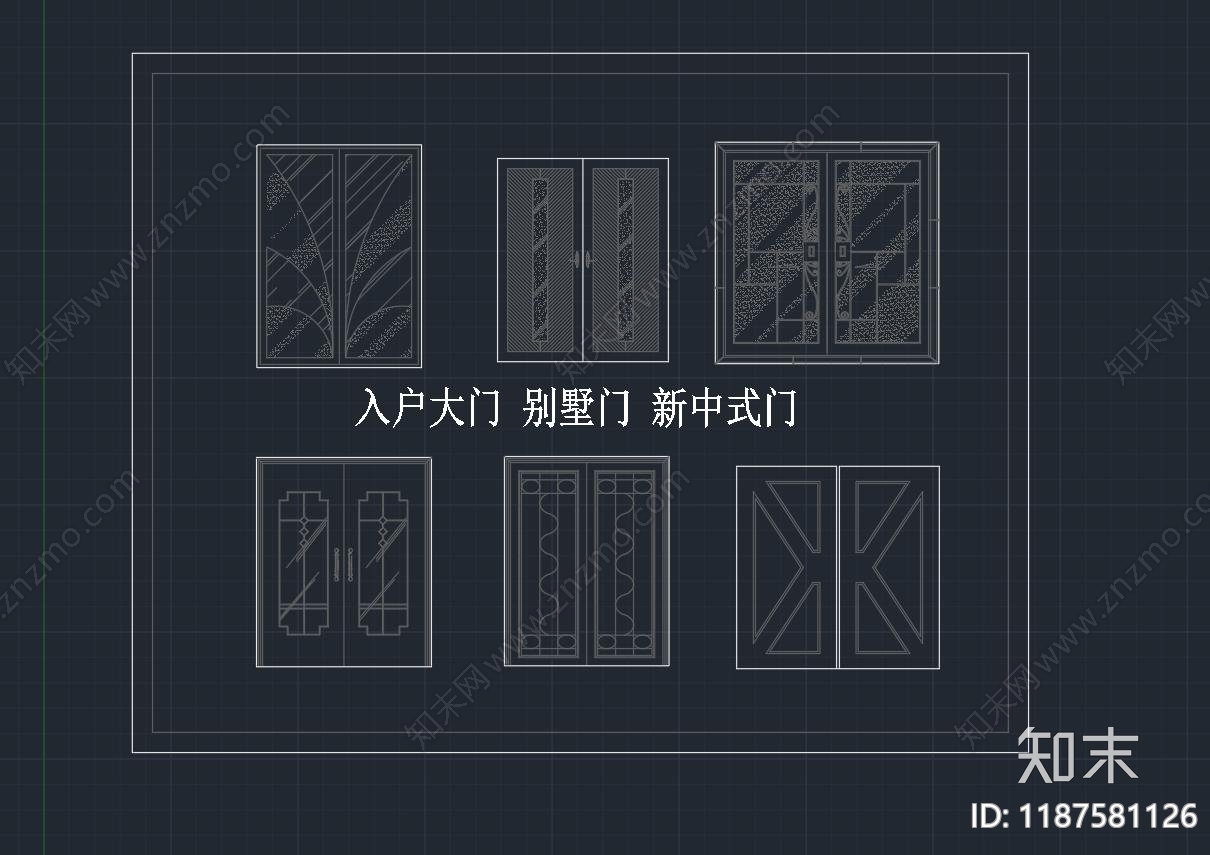 现代综合门窗施工图下载【ID:1187581126】