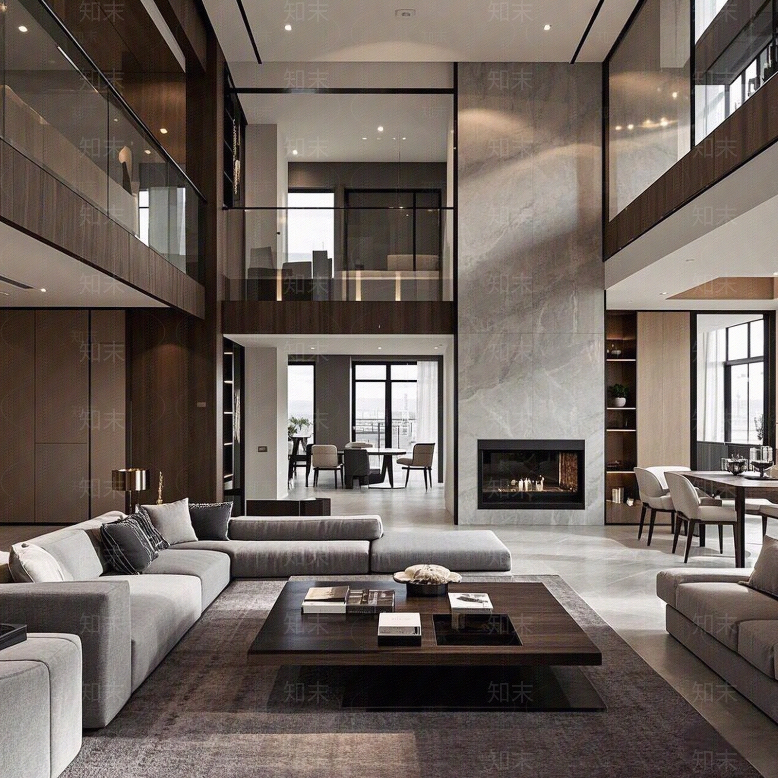 现代轻奢客厅贴图下载【ID:1187583640】