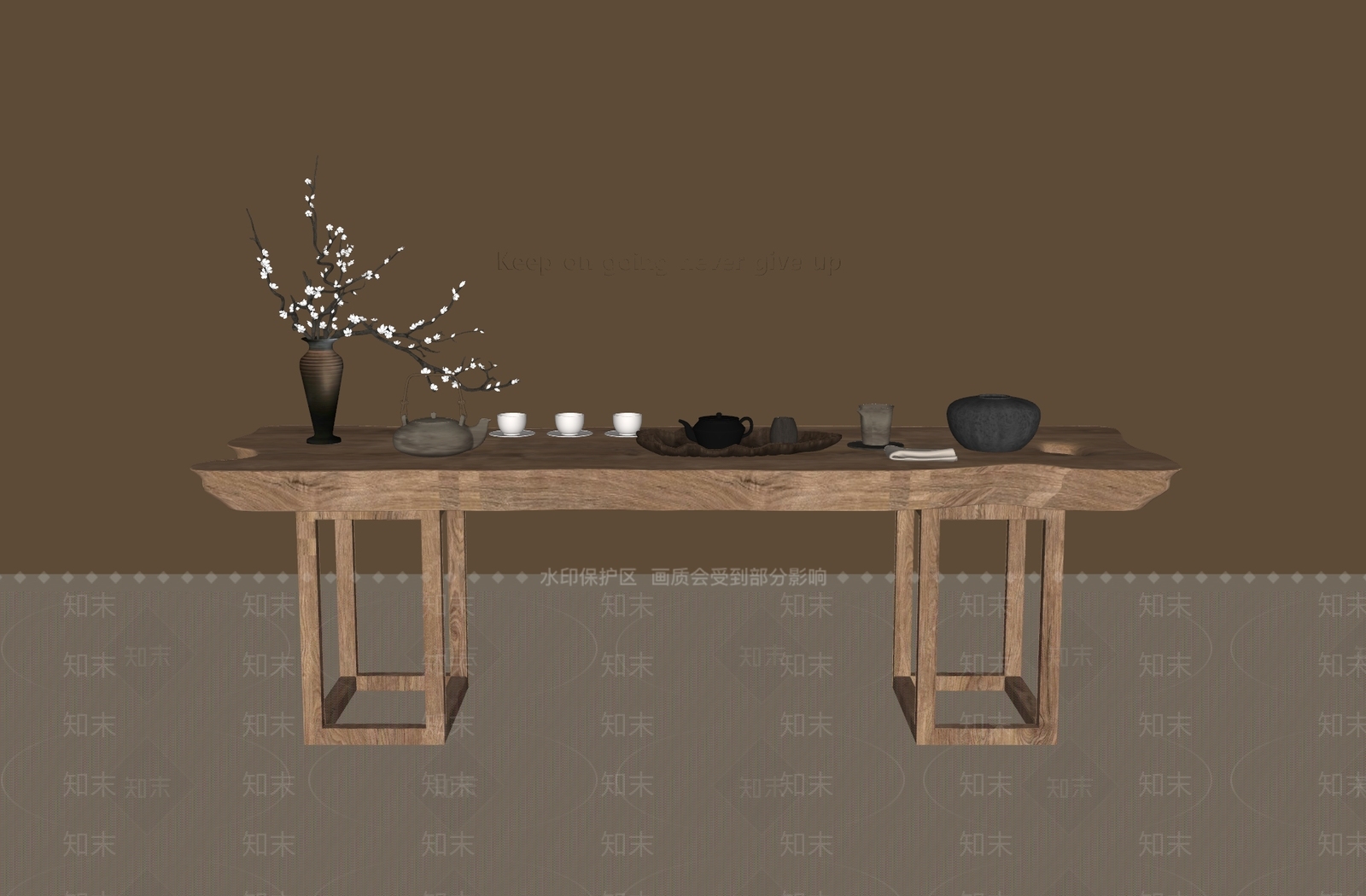 新中式中式其他桌子SU模型下载【ID:1187586590】