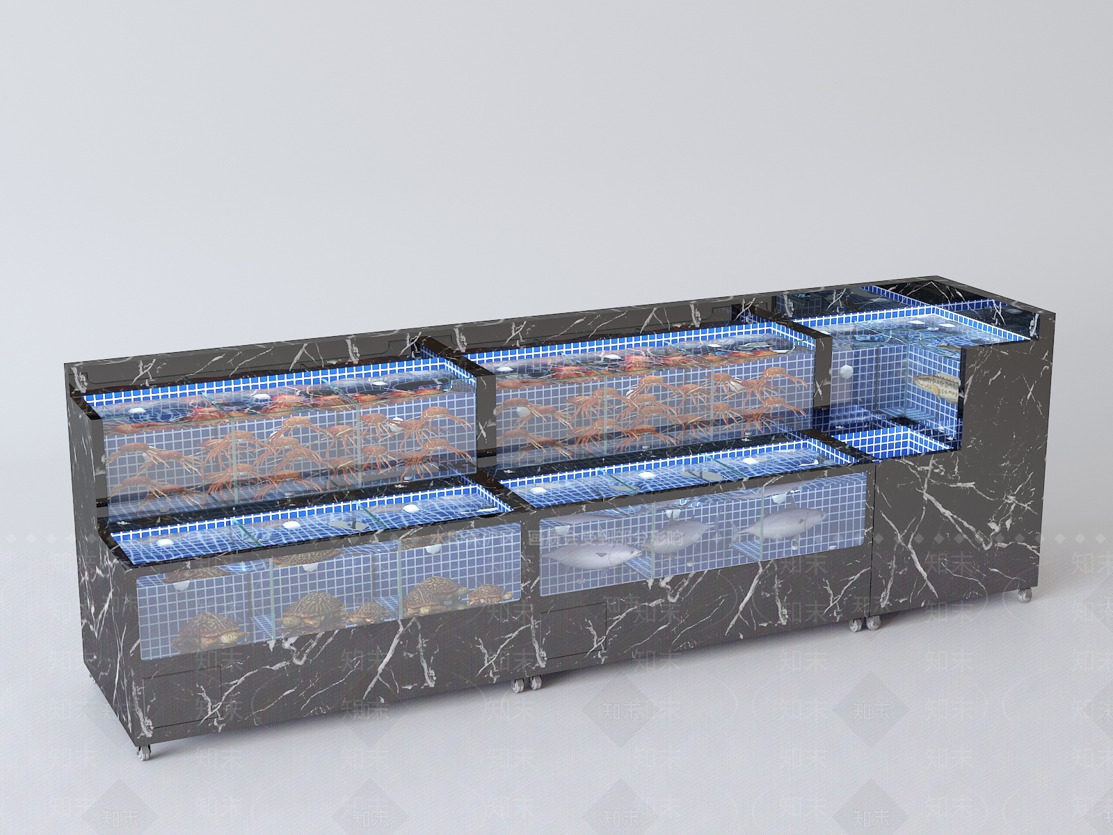 现代鱼缸3D模型下载【ID:1187588734】