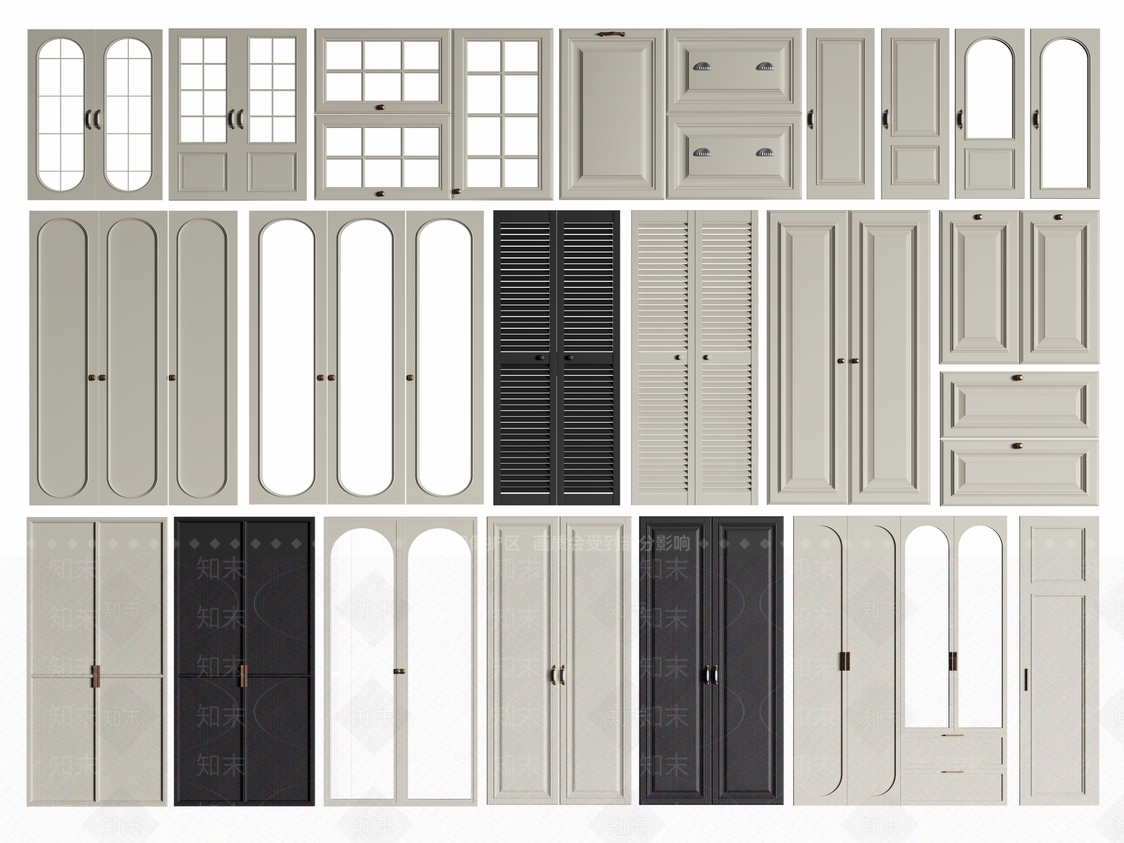 法式护墙板SU模型下载【ID:1187591262】