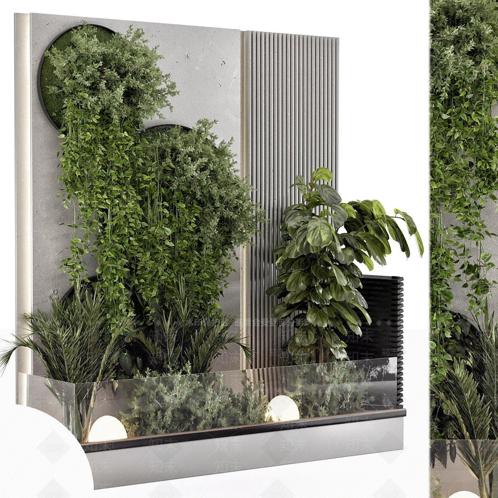 绿植墙3D模型下载【ID:1187591561】