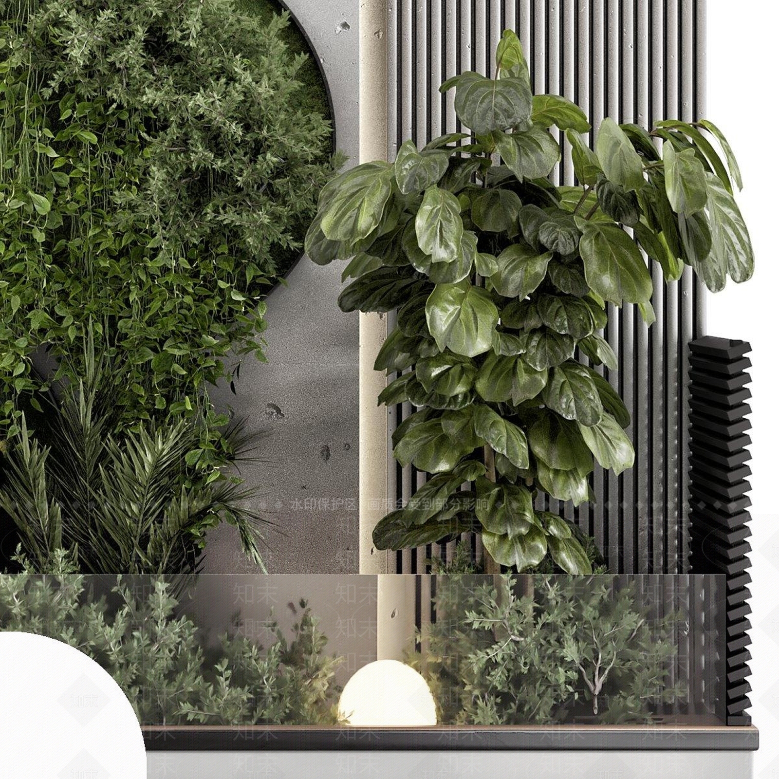 绿植墙3D模型下载【ID:1187591561】