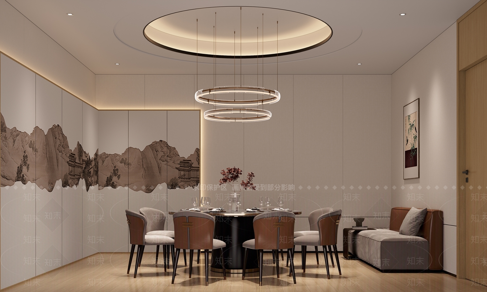 轻奢现代包厢3D模型下载【ID:1187592894】