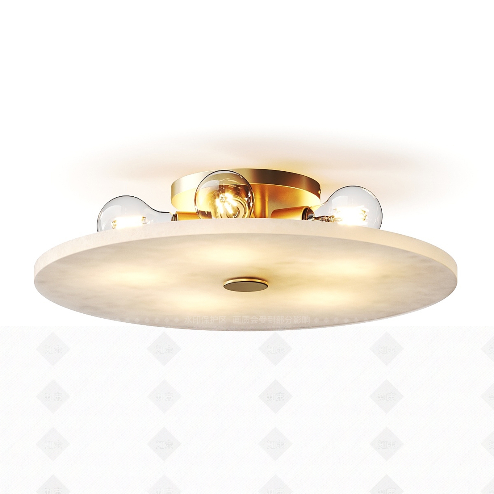现代吸顶灯3D模型下载【ID:1187597763】