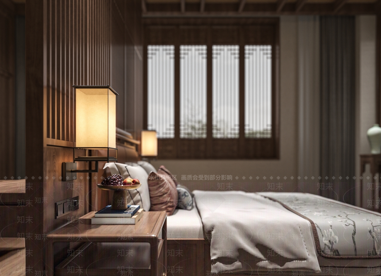 新中式中式民宿3D模型下载【ID:1187600910】