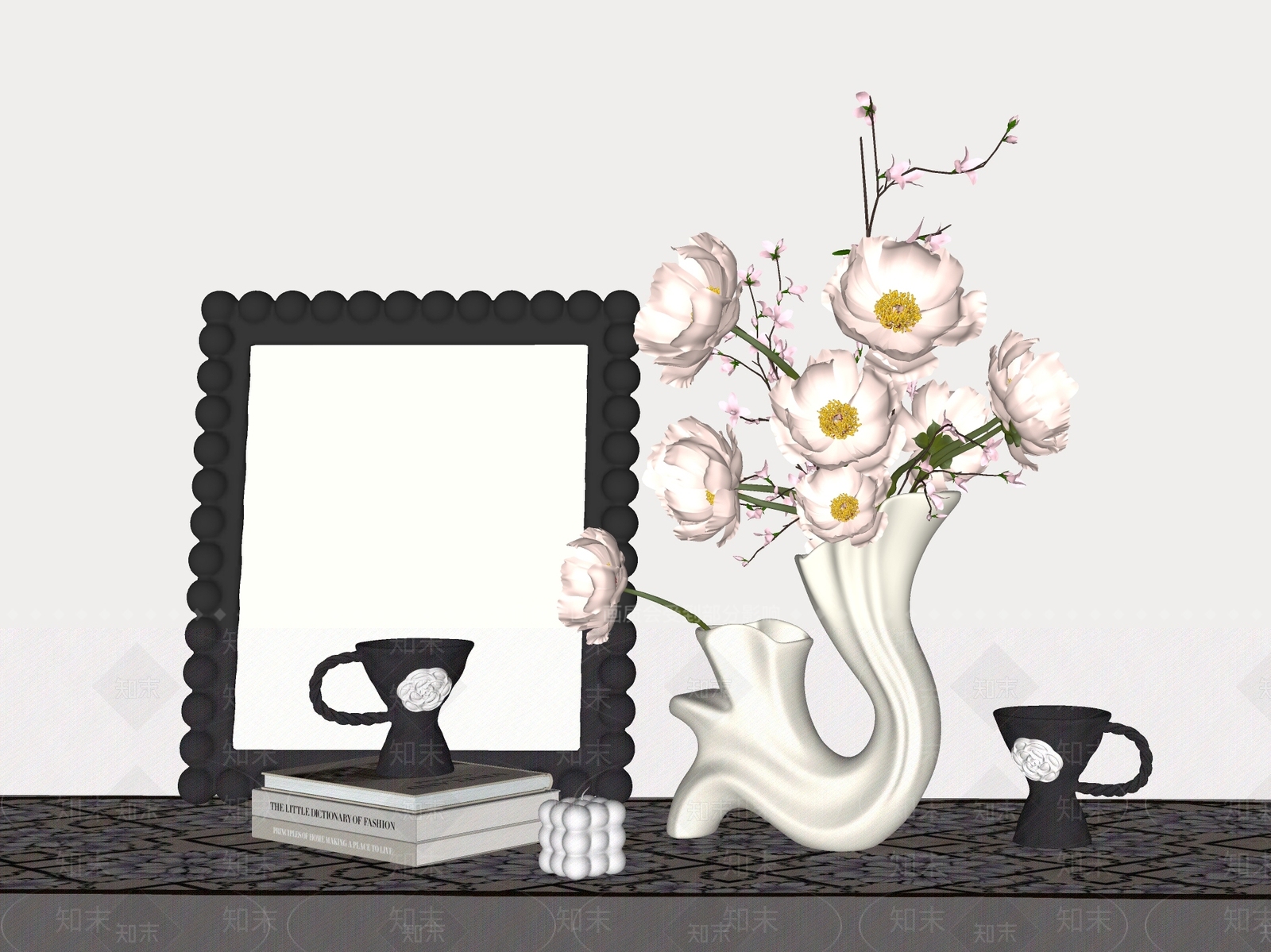 现代摆件组合SU模型下载【ID:1187601228】