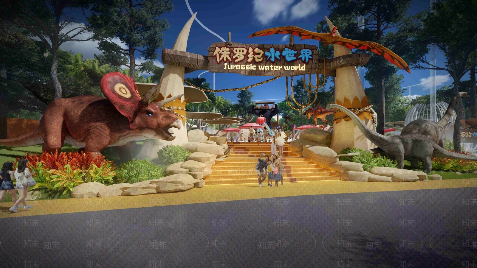 现代儿童游乐区SU模型下载【ID:1187602356】