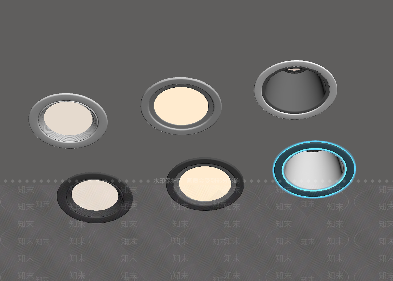 现代筒灯射灯SU模型下载【ID:1187605319】